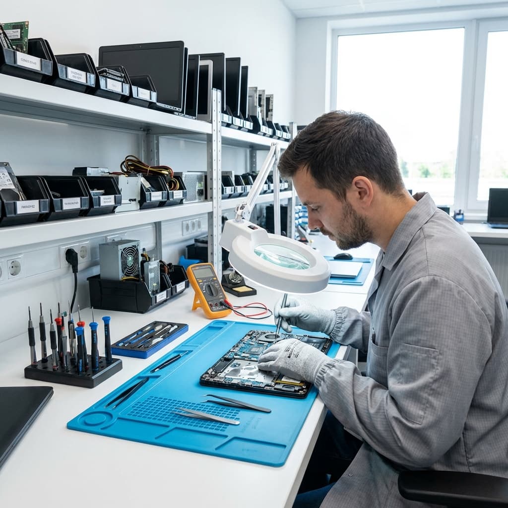 Professional Laptop Repair Service - Technician Working